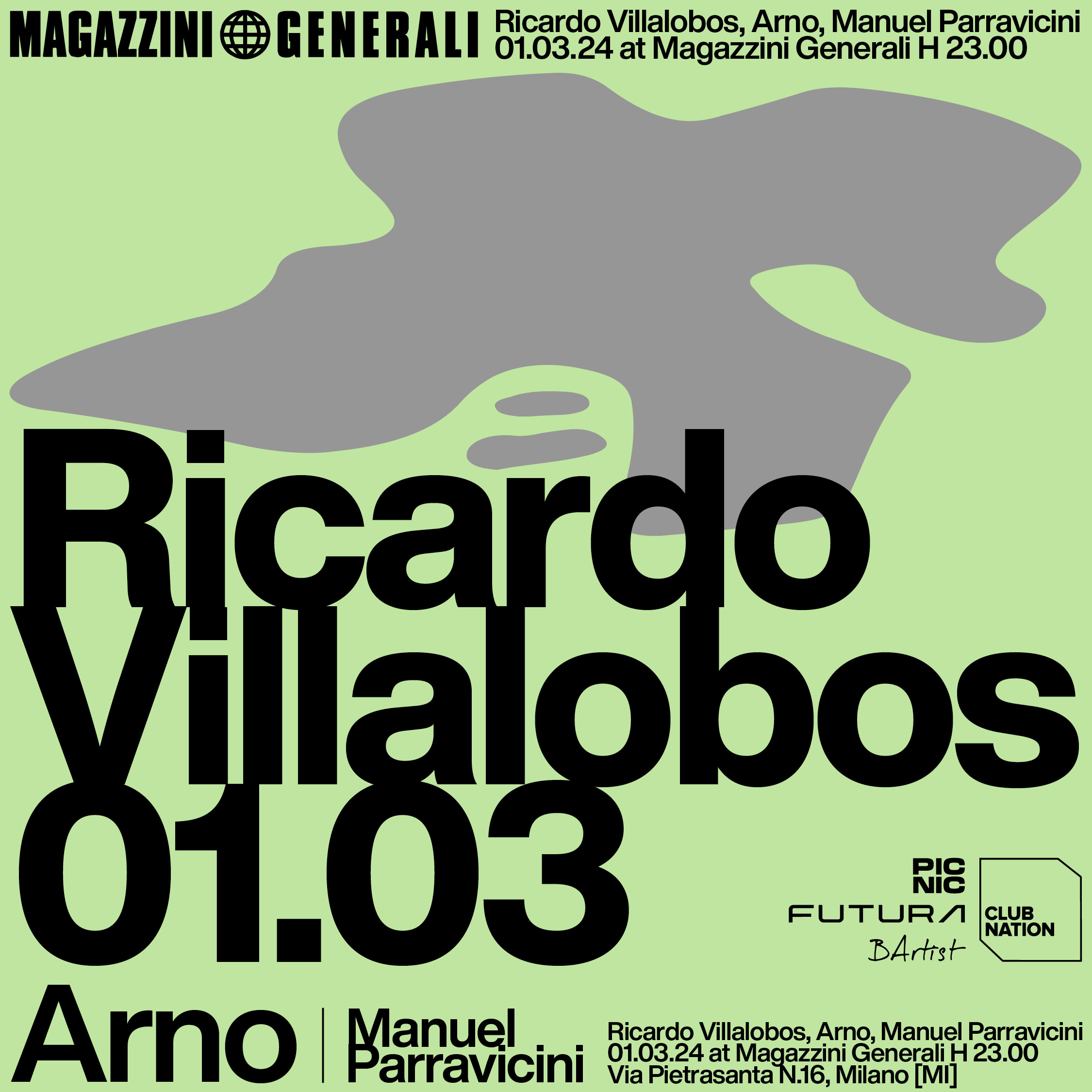 RICARDO VILLALOBOS - MAGAZZINI GENERALI - MILANO - 01.03.24